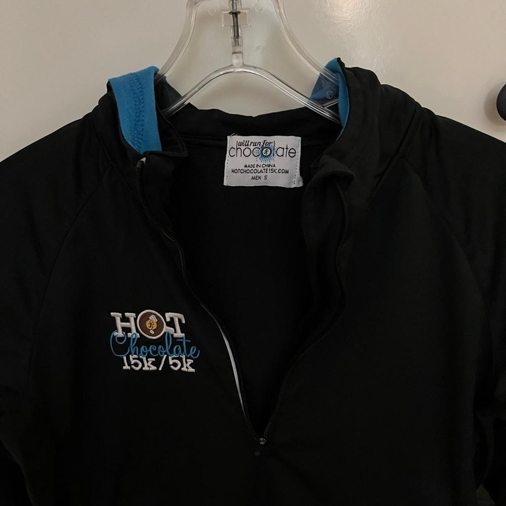 Hot Chocolate Run Quarter Zip Hooded Running Jacket